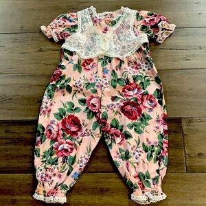 Floral Pink Kids One Piece